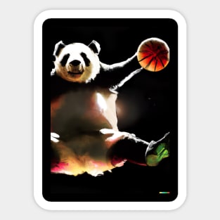 Basketball Dunk Panda Sticker